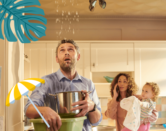 Man looking at Home Leakage, Best House Insurance in Ireland, Cheap Home Insurance in Ireland,